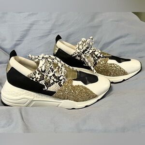 Steve Madden Cliff glitter, snake print, camo sneakers
